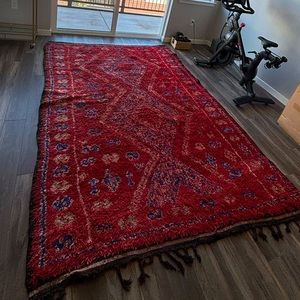 Red bohemian carpet